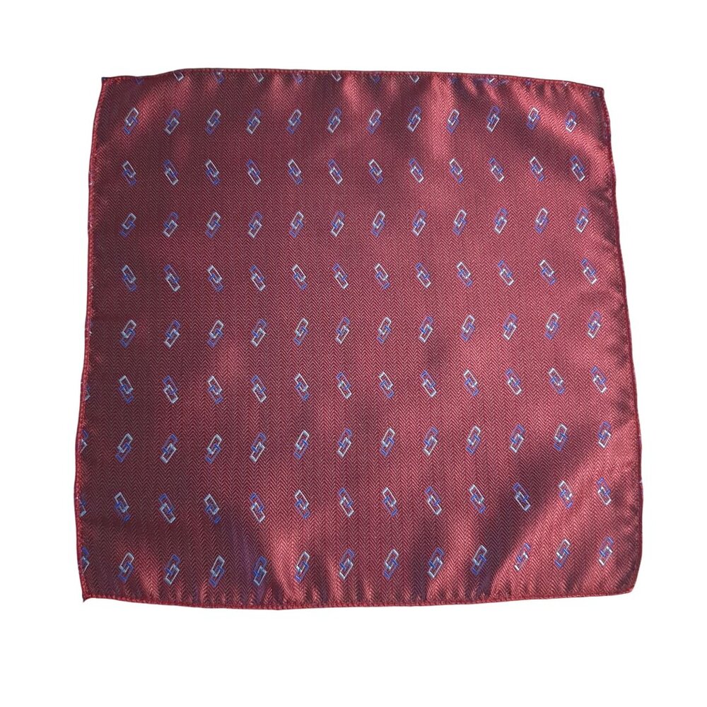 Pocket Square Maroon Baby Blue Silk Formal Accessory Suit Wedding Prom Gift 9x9